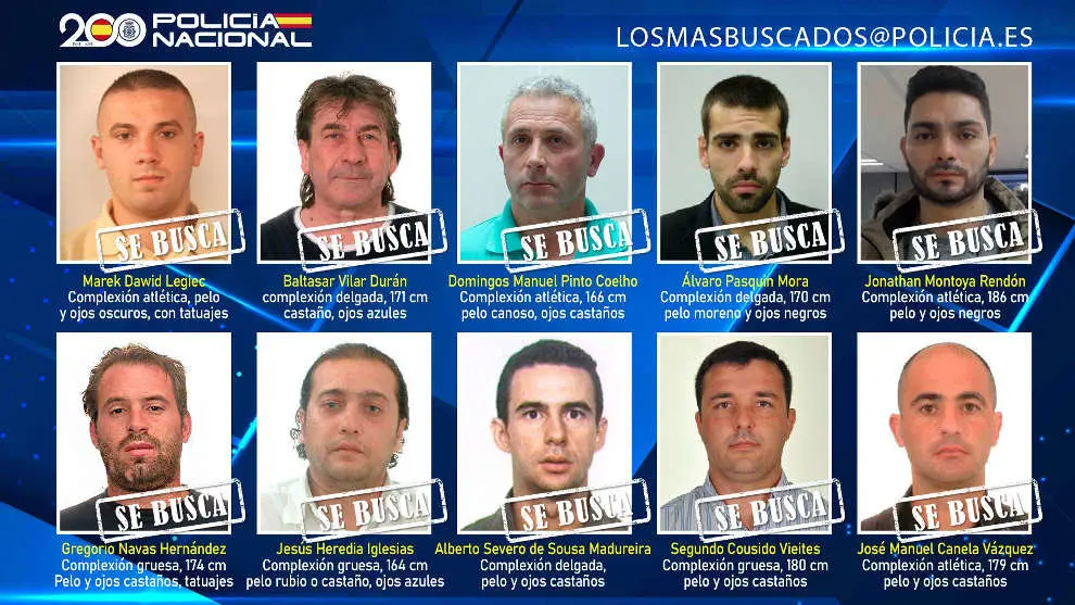La Polic&iacute;a Nacional ha lanzado una campa&ntilde;a para localizar a diez fugitivos buscados por diferentes juzgados nacionales e internacionales