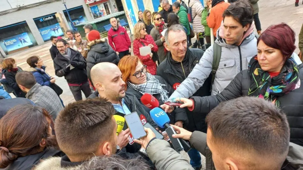 El coordinador de IU, Israel Ruiz Salm&oacute;n, en declaraciones a los medios