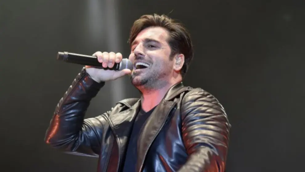 David Bustamante durante un concierto