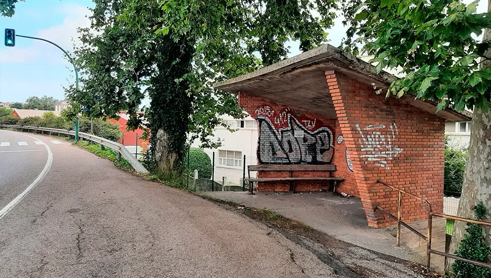 Parada de autob&uacute;s de Solvay