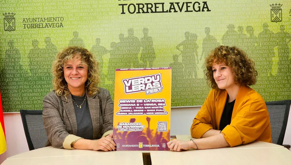 La concejala de Igualdad, Patricia Portilla, acompa&ntilde;ada por Carolina Palencia, coordinadora del evento, han presentado el Verduleras Fest