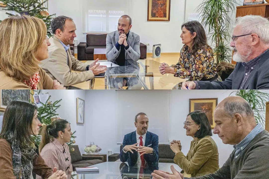 El alcalde de Torrelavega, Javier L&oacute;pez Estrada, se re&uacute;ne con los candidatos a rector de la UC