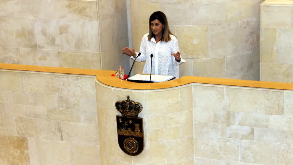 La presidenta de Cantabria, Mar&iacute;a Jos&eacute; S&aacute;enz de Buruaga, durante el Debate sobre la Orientaci&oacute;n Pol&iacute;tica del Gobierno en el Parlamento auton&oacute;mico | Foto- edc