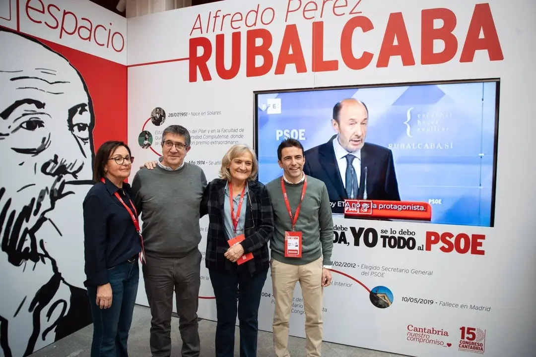Inauguración espacio Alfredo Pérez Rubalcaba en el XV Congreso PSOE Cantabria