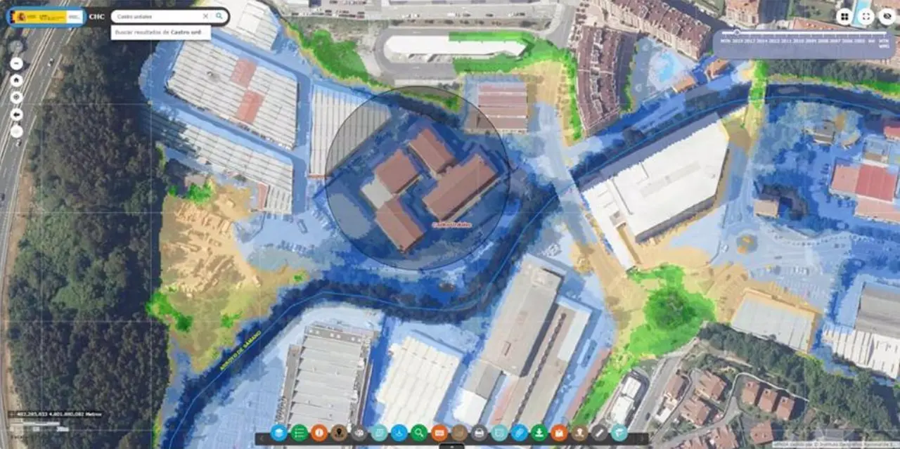 Zona inundable en el área del IES Zapatero Domínguez