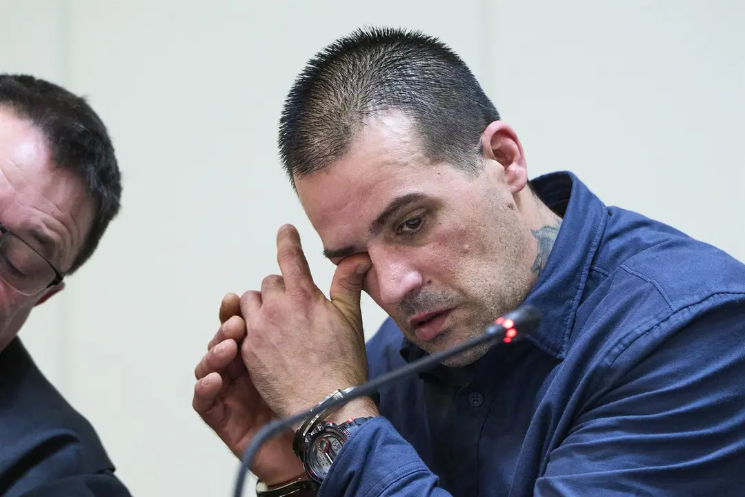 José Reñones, durante el juicio por matar a su pareja y bebé en Liaño de Villaescusa