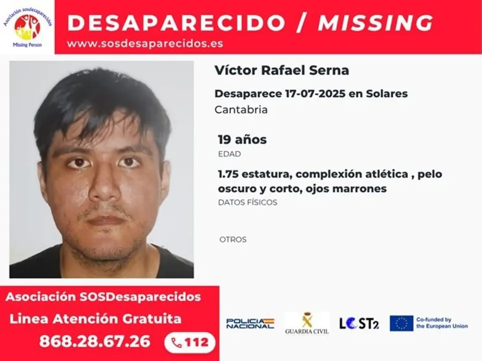 La Guardia Civil investiga la desaparición de un joven de 19 años