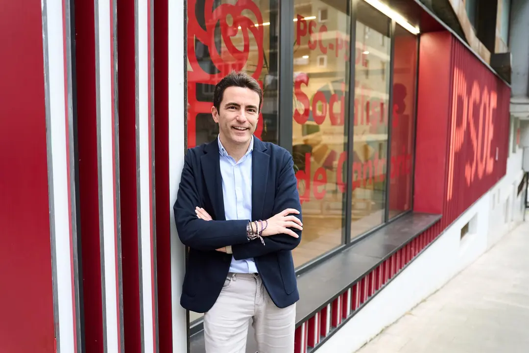 El secretario general del PSOE de Cantabria, Pedro Casares