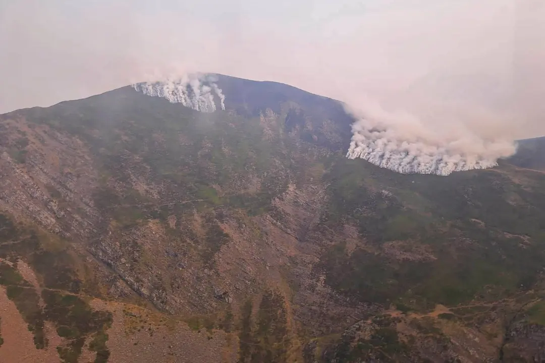 El incendio en Picos de Europa entra en Cantabria por Camale&ntilde;o y de forma "leve"