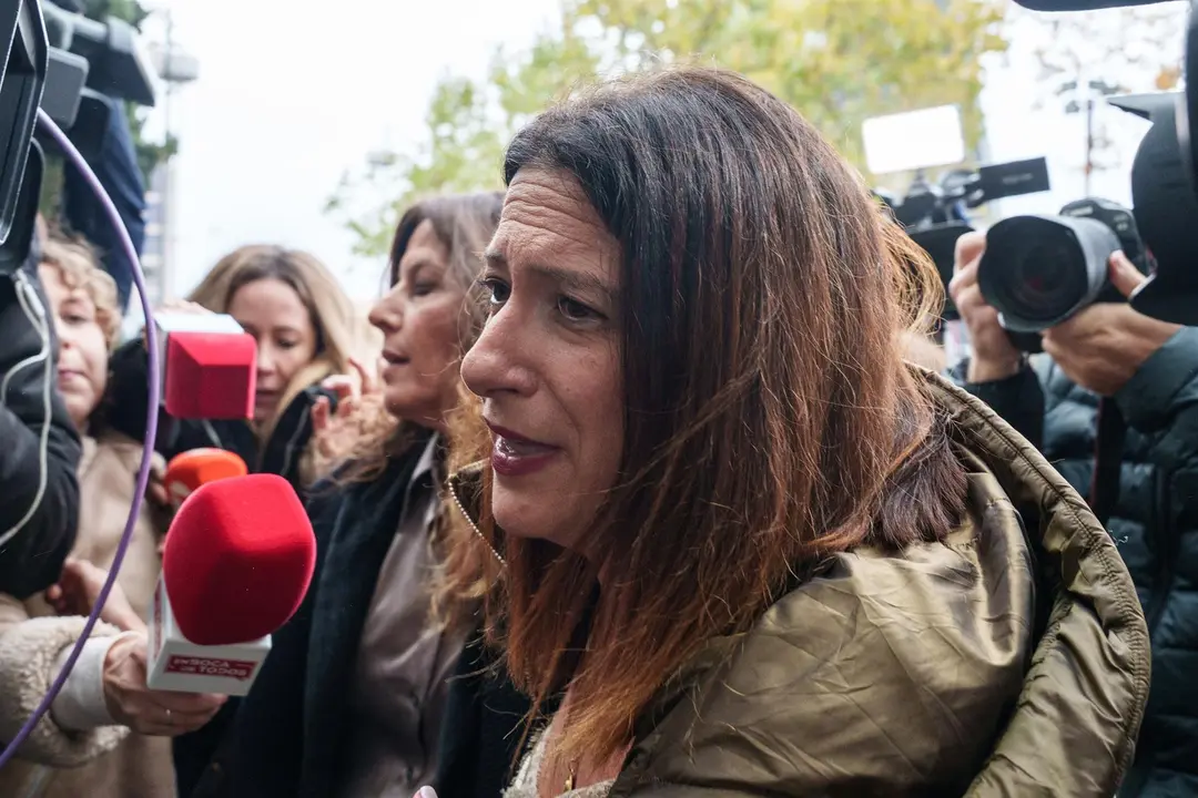 Leire Díez a su llegada a los juzgados de Plaza de Castilla para declarar por el caso &lsquo;Leire Díez&rsquo;