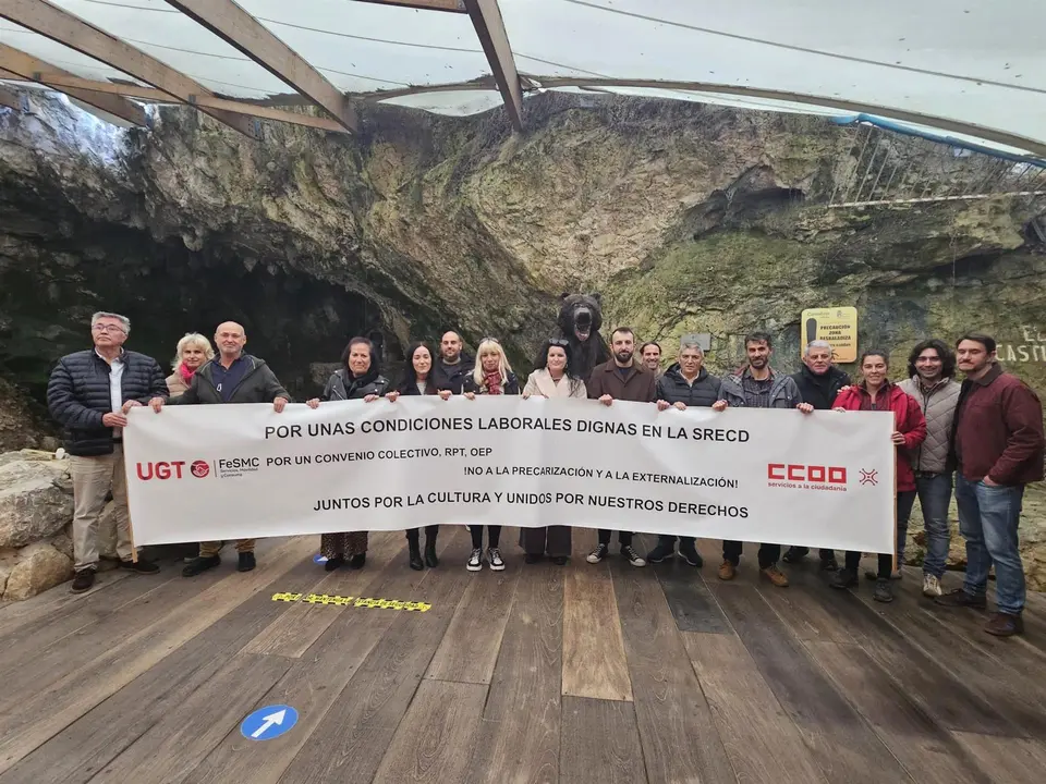 Los sindicatos de la SRECD vuelven a reclamar en Puente Viesgo la negociación de un convenio colectivo propio