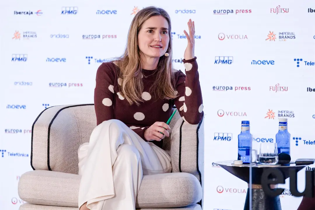 La vicepresidenta tercera y ministra de Transición Ecológica y Reto Demográfico, Sara Aagesen, durante un desayuno informativo de Europa Press