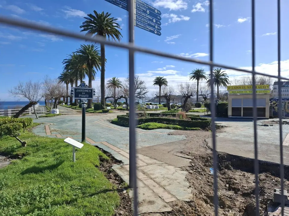 Obras en los jardines de Piquío