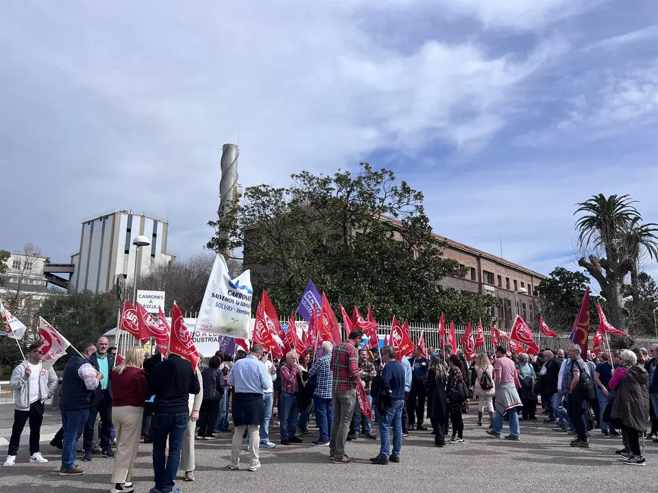 Concentración de la plantilla de Solvay