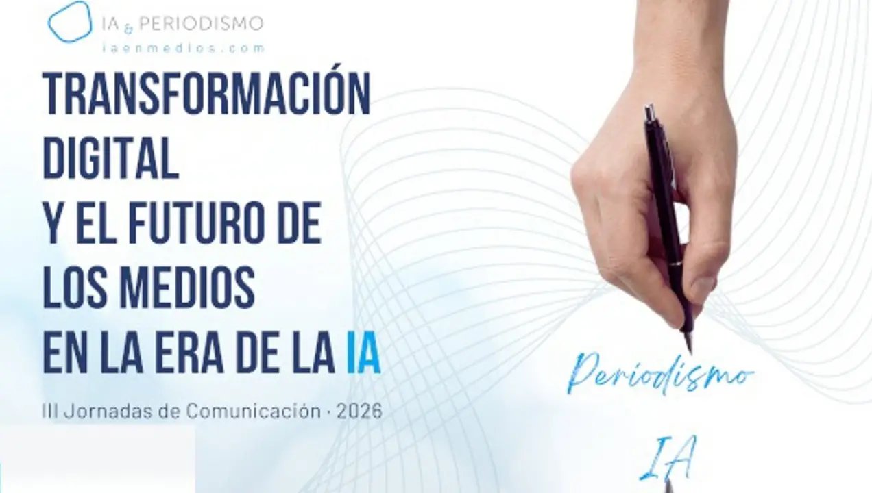 Cartel de las III Jornadas sobre Inteligencia Artificial: Oportunidades y Desaf&iacute;os en los Medios, organizadas por eldiariocantabria.Es y Opennemas