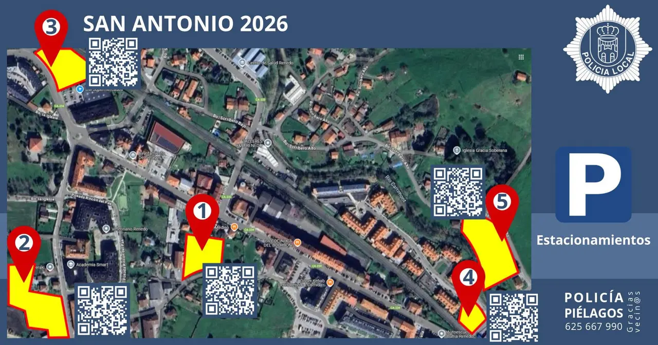 Mapa de los estacionamientos alternativos 
