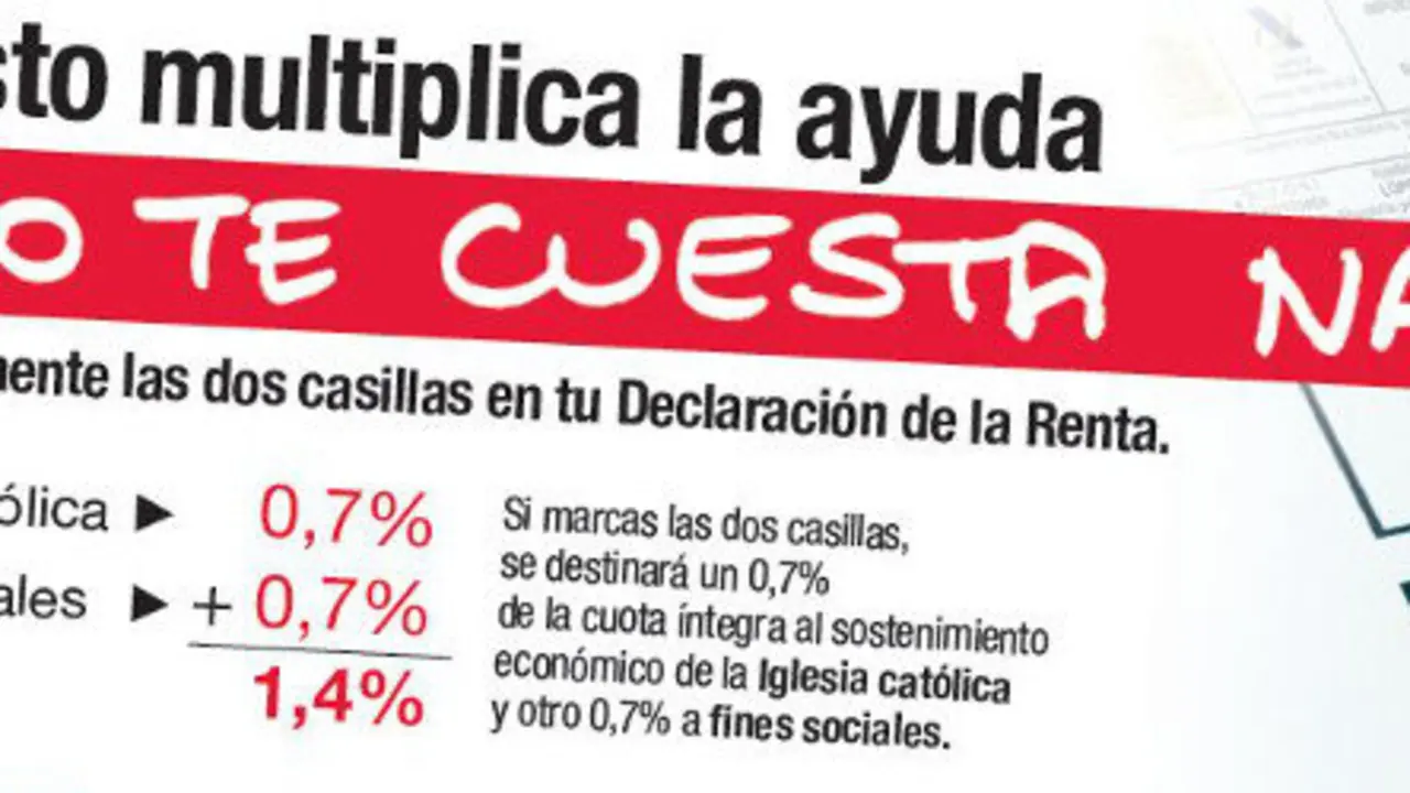 Campa&ntilde;a de la Iglesia durante la declaraci&oacute;n de la renta