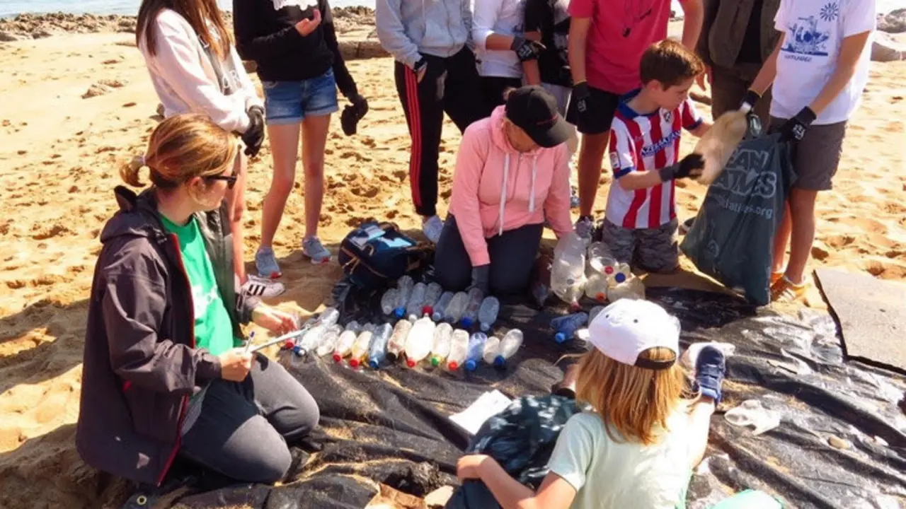 Los voluntarios trabajando en las playas