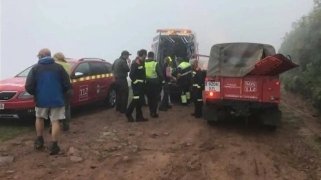 El senderista ha sido evacuado tras quedar inconsciente por un desvanecimiento