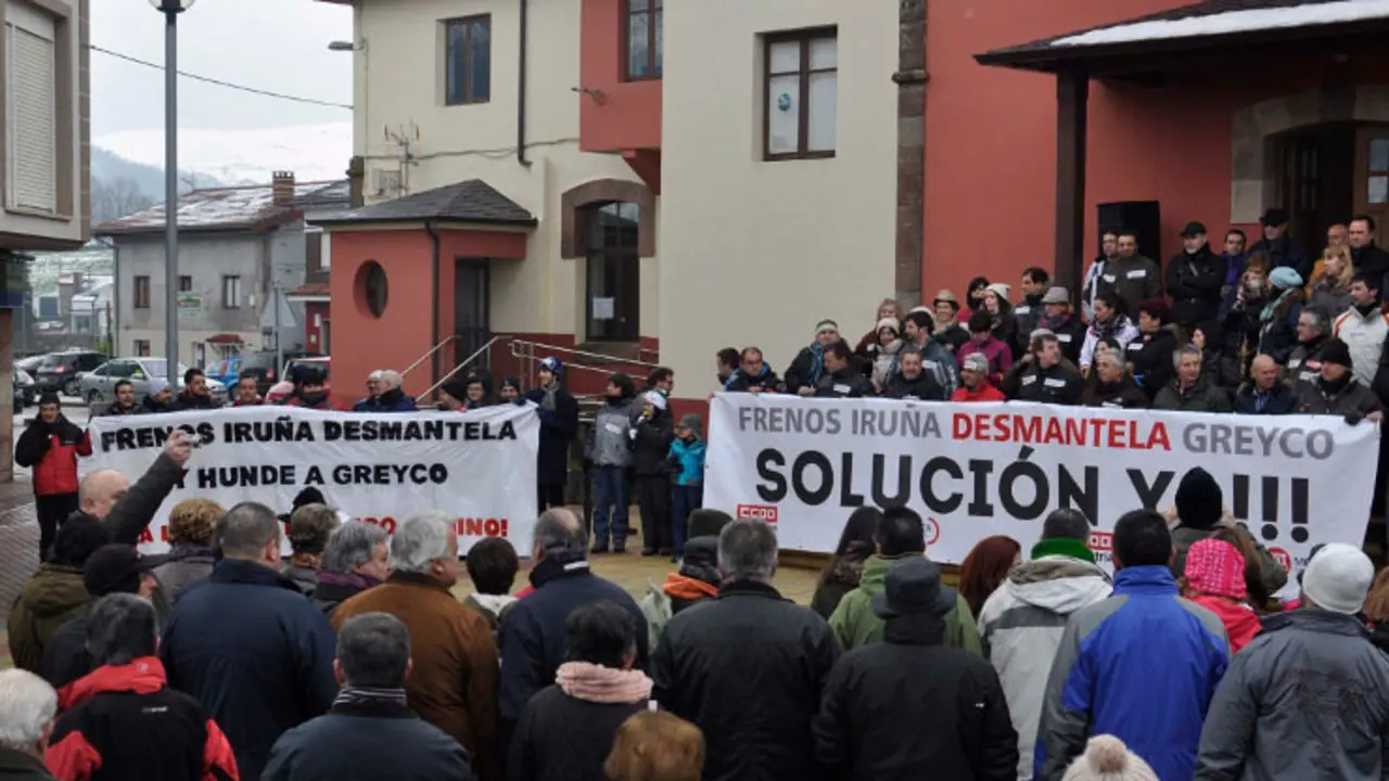 Imagen de archivo de una manifestaci&oacute;n de trabajadores de Greyco