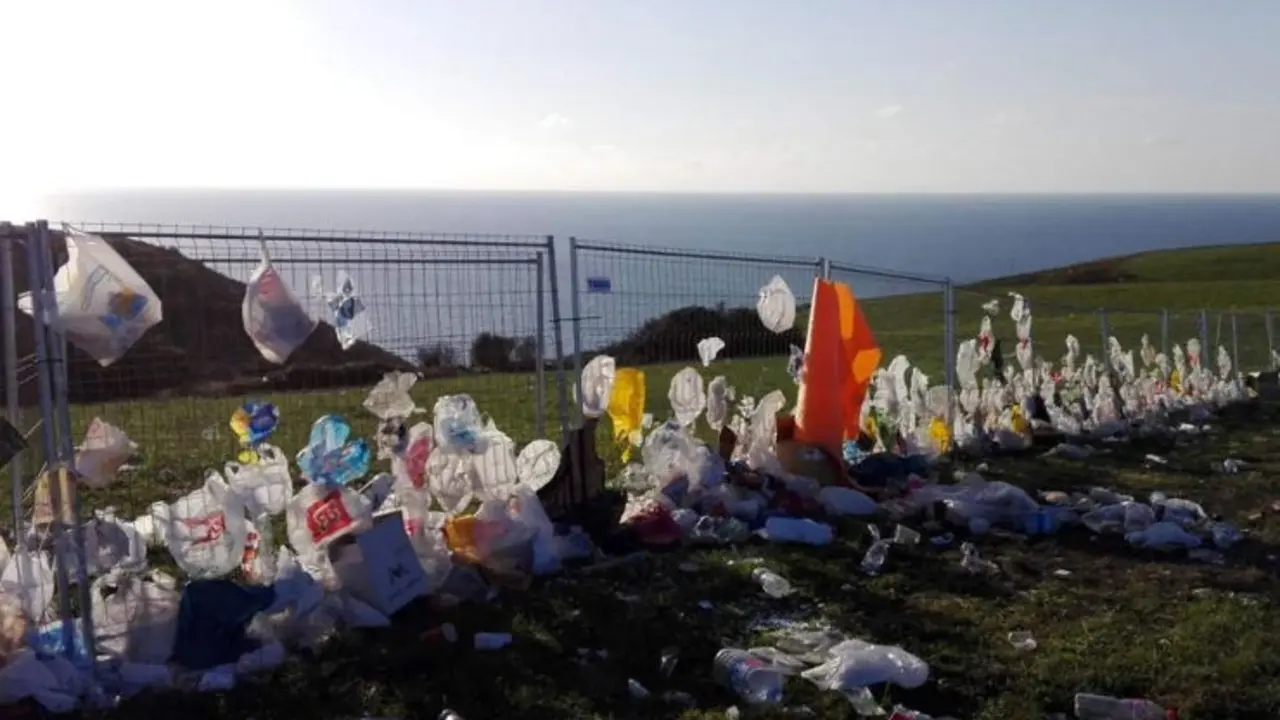 Basura acumulada durante el fin de semana
