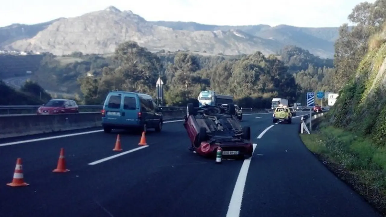 Imagen del coche siniestrado