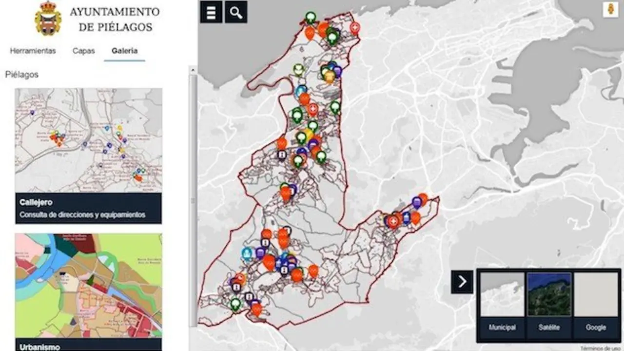 callejero de pi&eacute;lagos