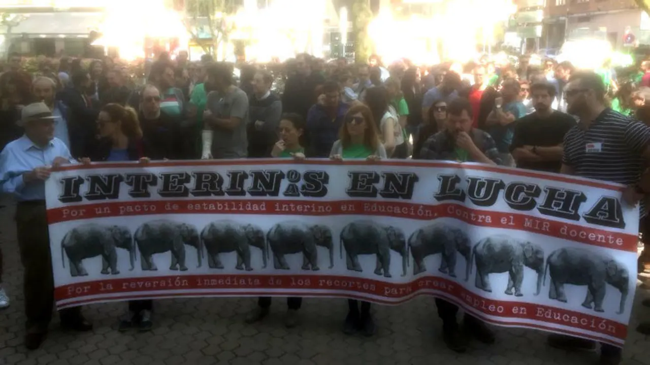 Protesta de interinos este jueves ante la Consejer&iacute;a de Educaci&oacute;n