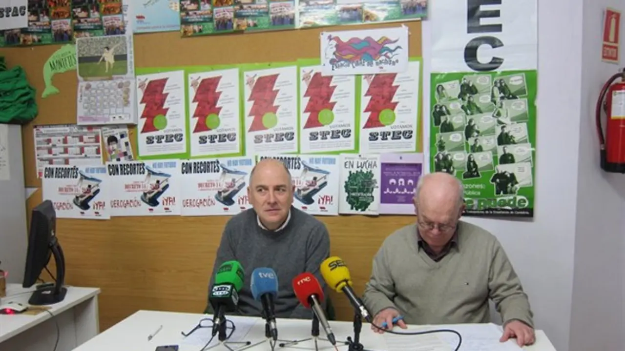 Aguayo y Merino, del STEC, en una imagen de archivo