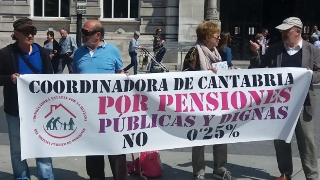 Pancarta de la concentraci&oacute;n en Santander