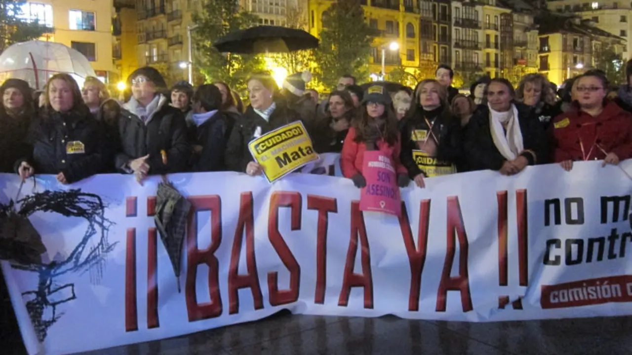 Protesta contra la violencia machista en Santander