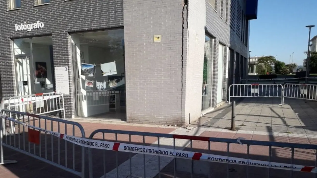 Imagen de la zona acordonada tras el desprendimiento