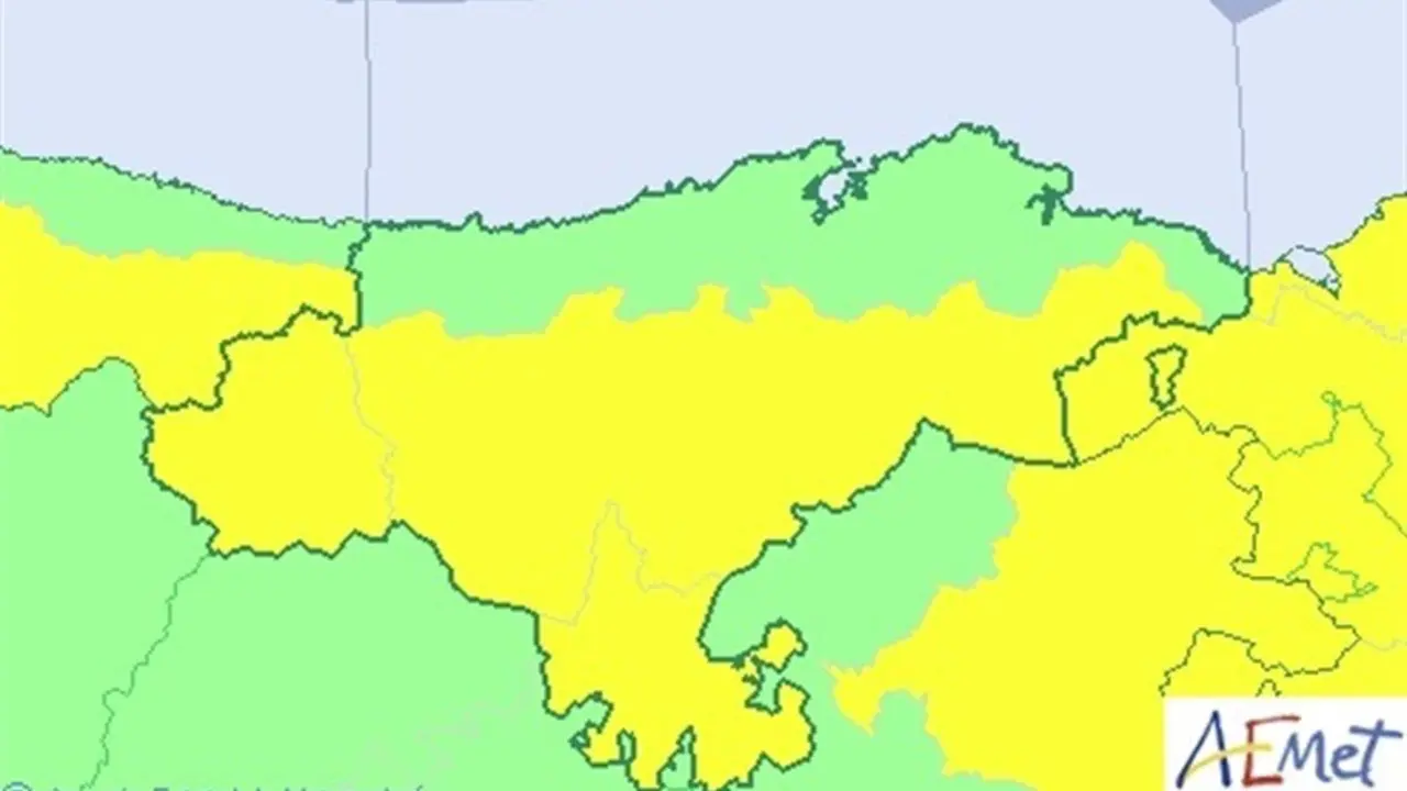Mapa de avisos para este mi&eacute;rcoles