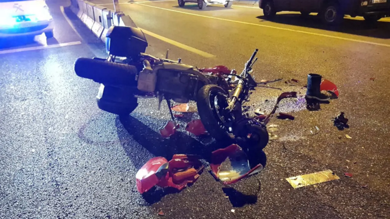 Estado en el que qued&oacute; la moto