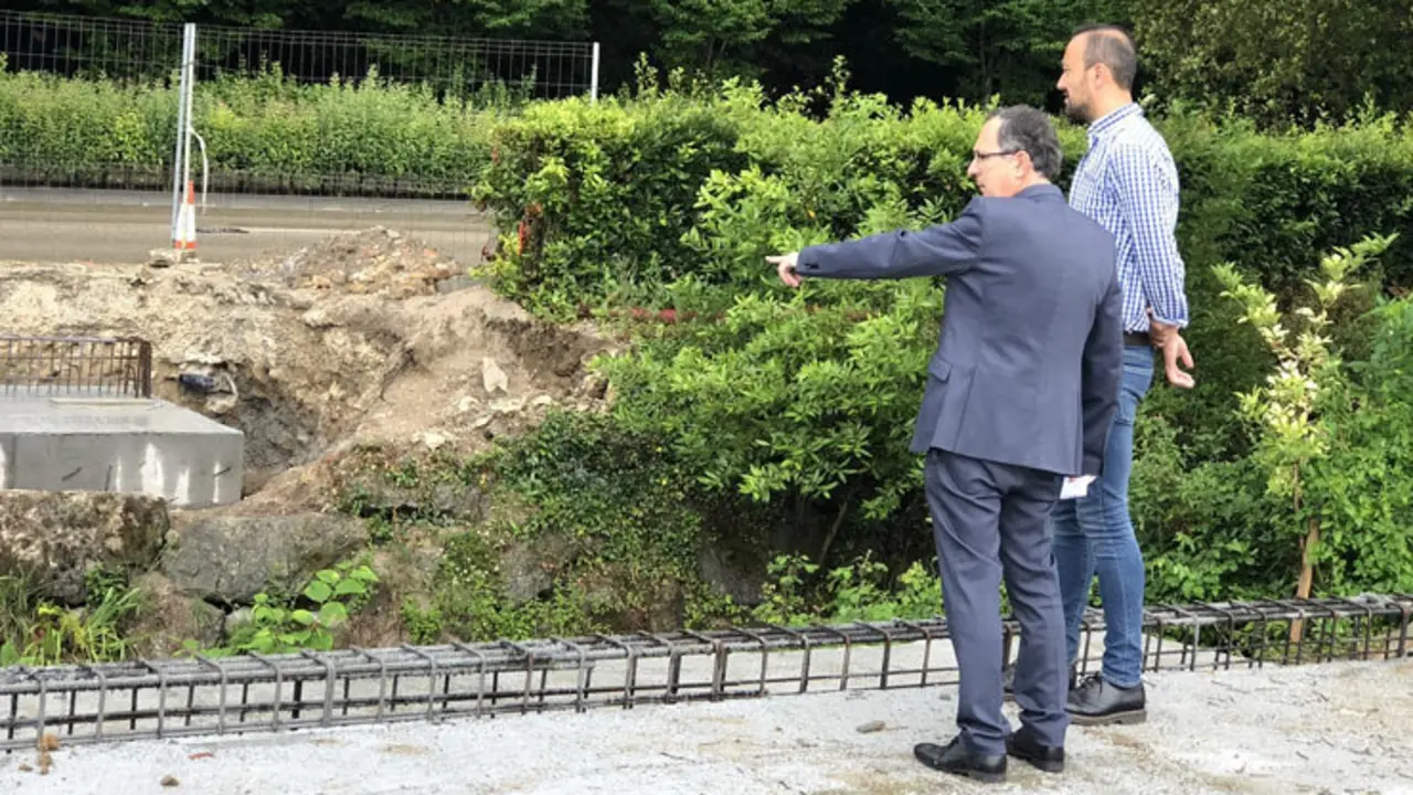 Visita de las autoridades a las obras