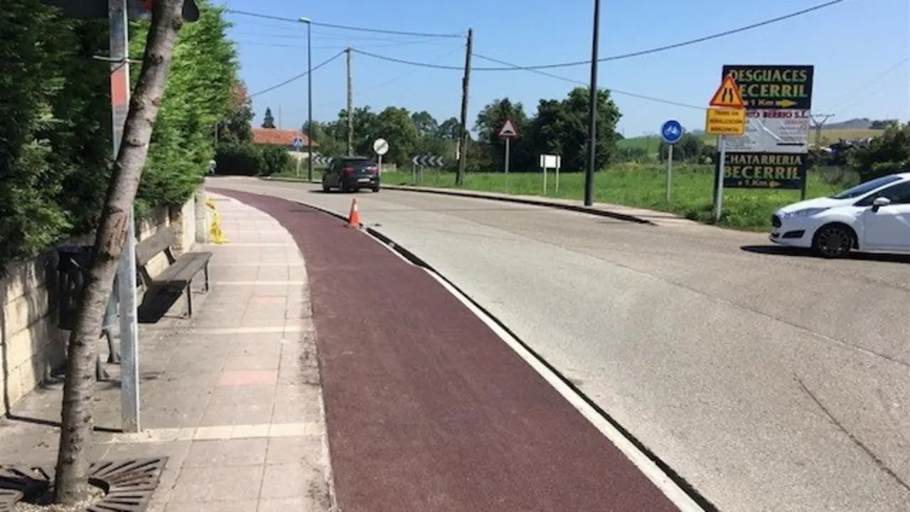 el carril bici de Santiago de Cartes 