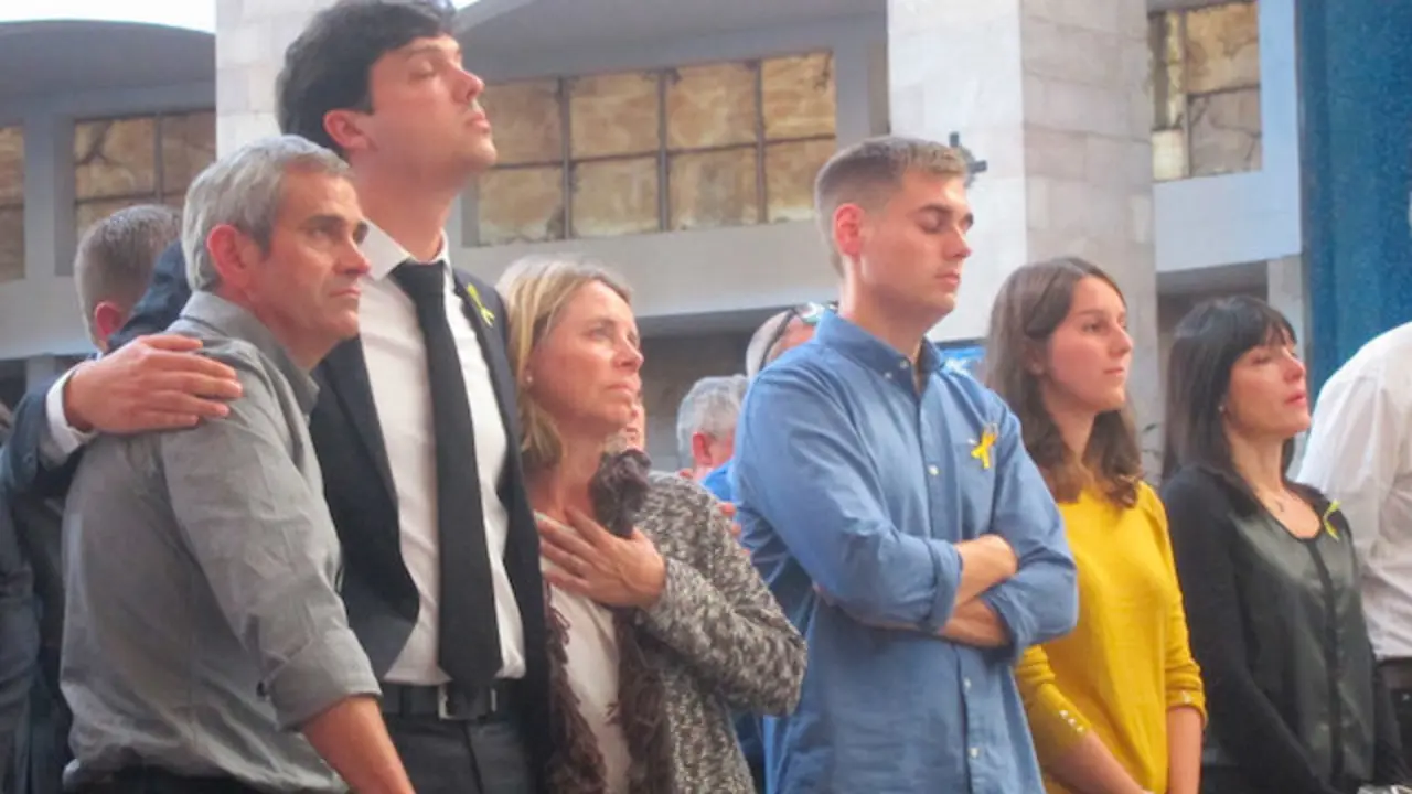La familia de Celia Barqu&iacute;n, durante el funeral. Foto- EP