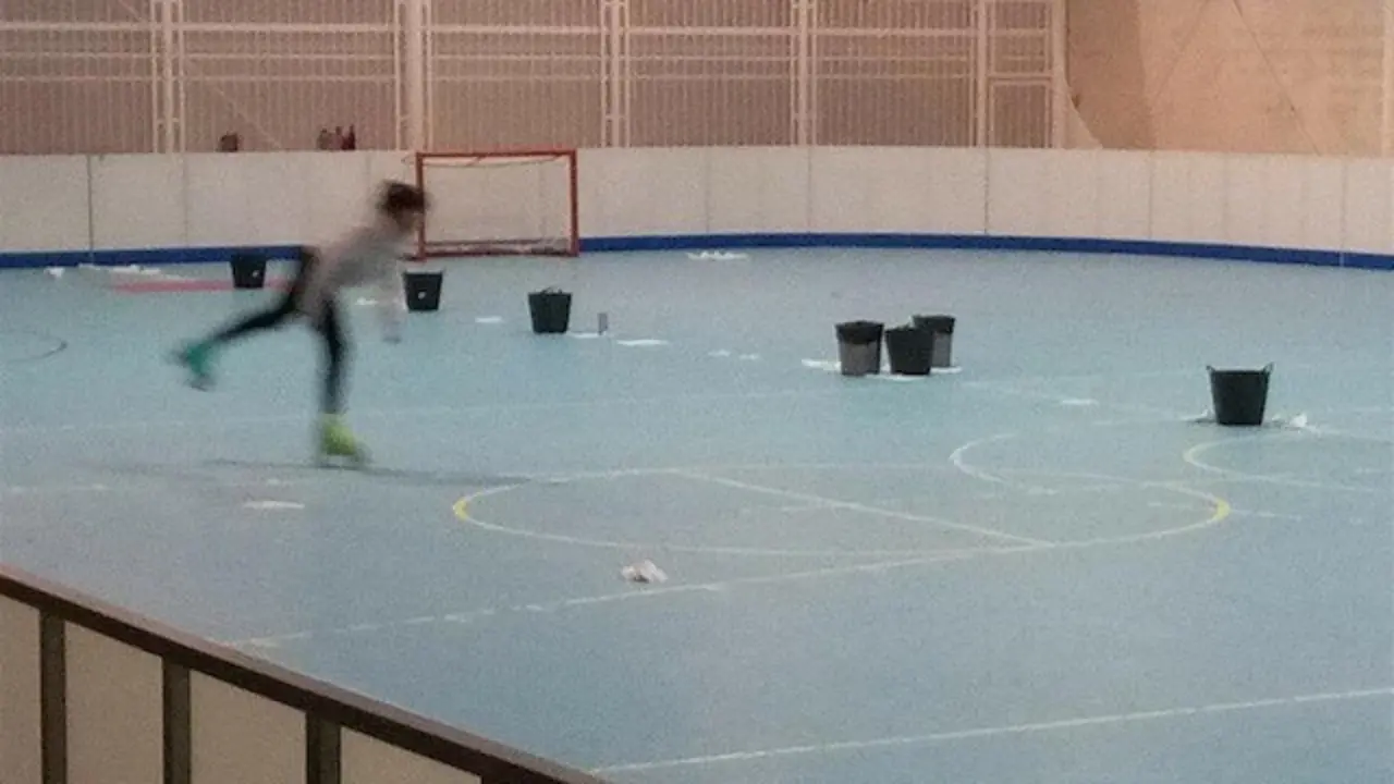 Goteras en el pabell&oacute;n Mies de Vega