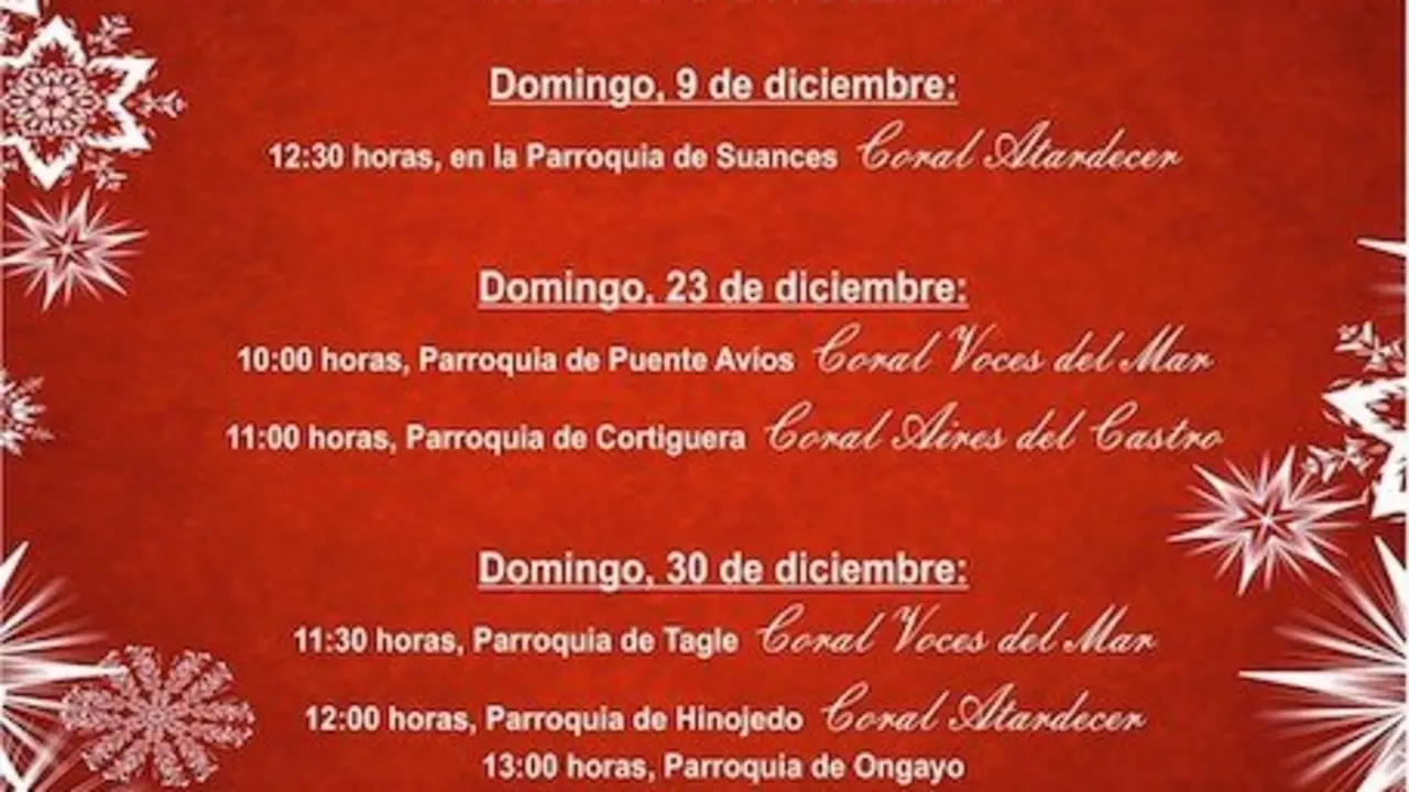 Cartel de los conciertos de Navidad