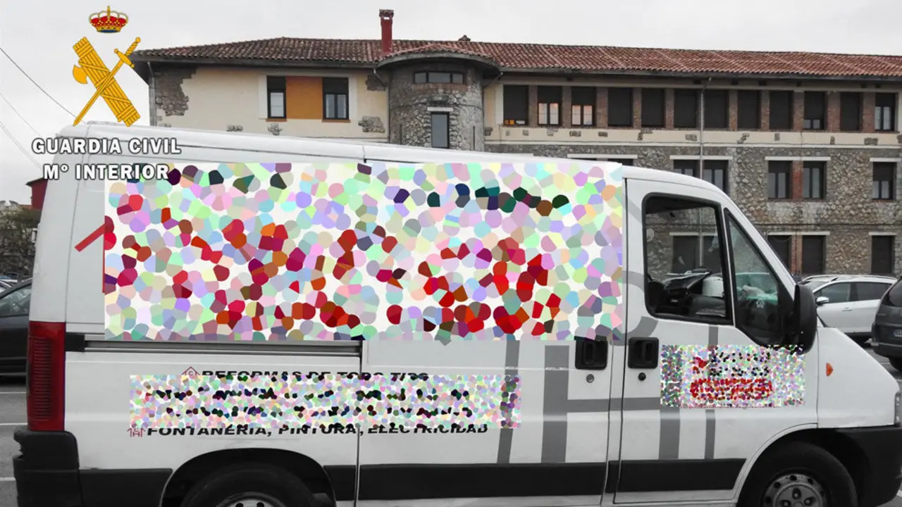 Furgoneta utilizada en el robo