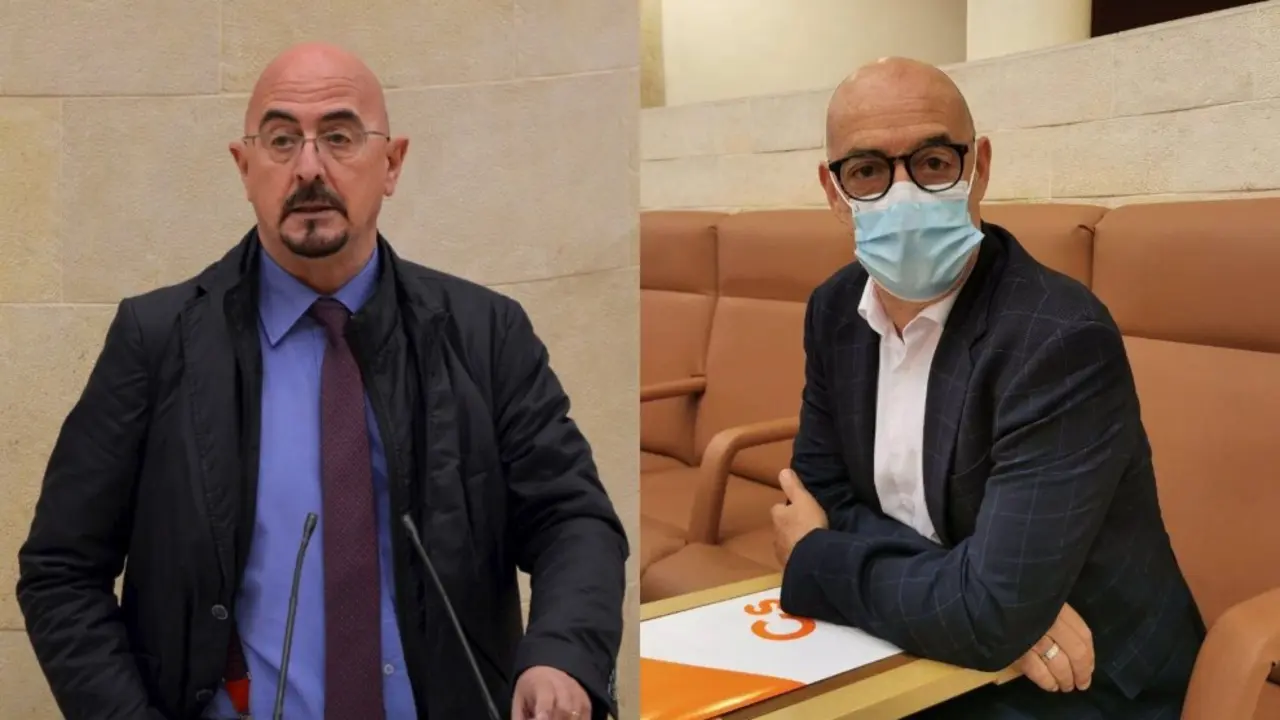 El portavoz de Sanidad del PP, C&eacute;sar Pascual, y el portavoz de Cs en el Parlamento de Cantabria, F&eacute;lix &Aacute;lvarez