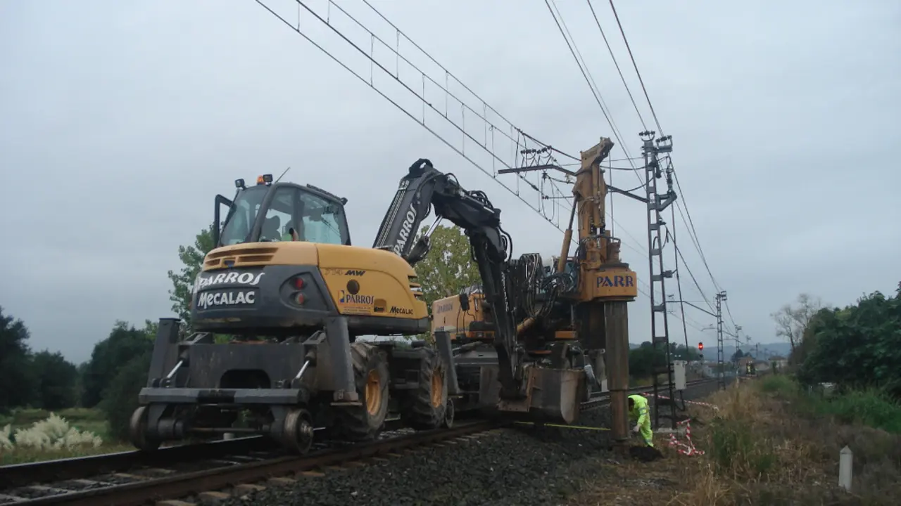 Obras de la catenaria