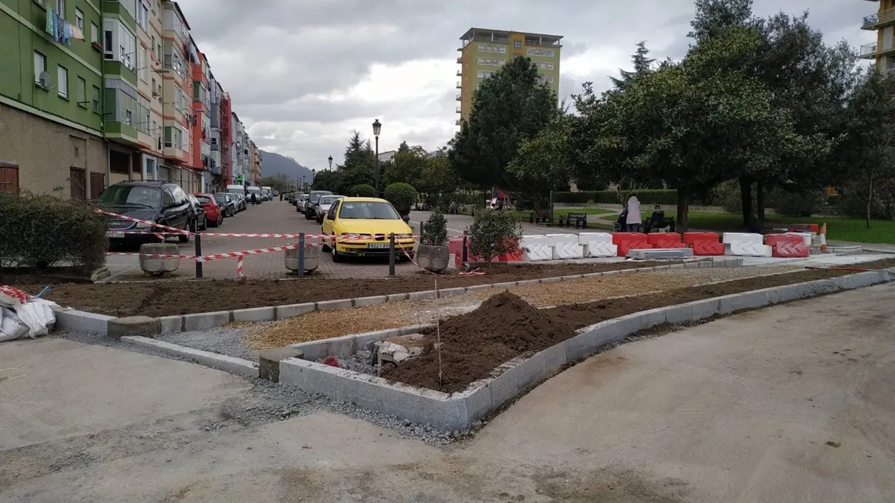 Obras en el entorno de la calle Río Ebro del Barrio Covadonga