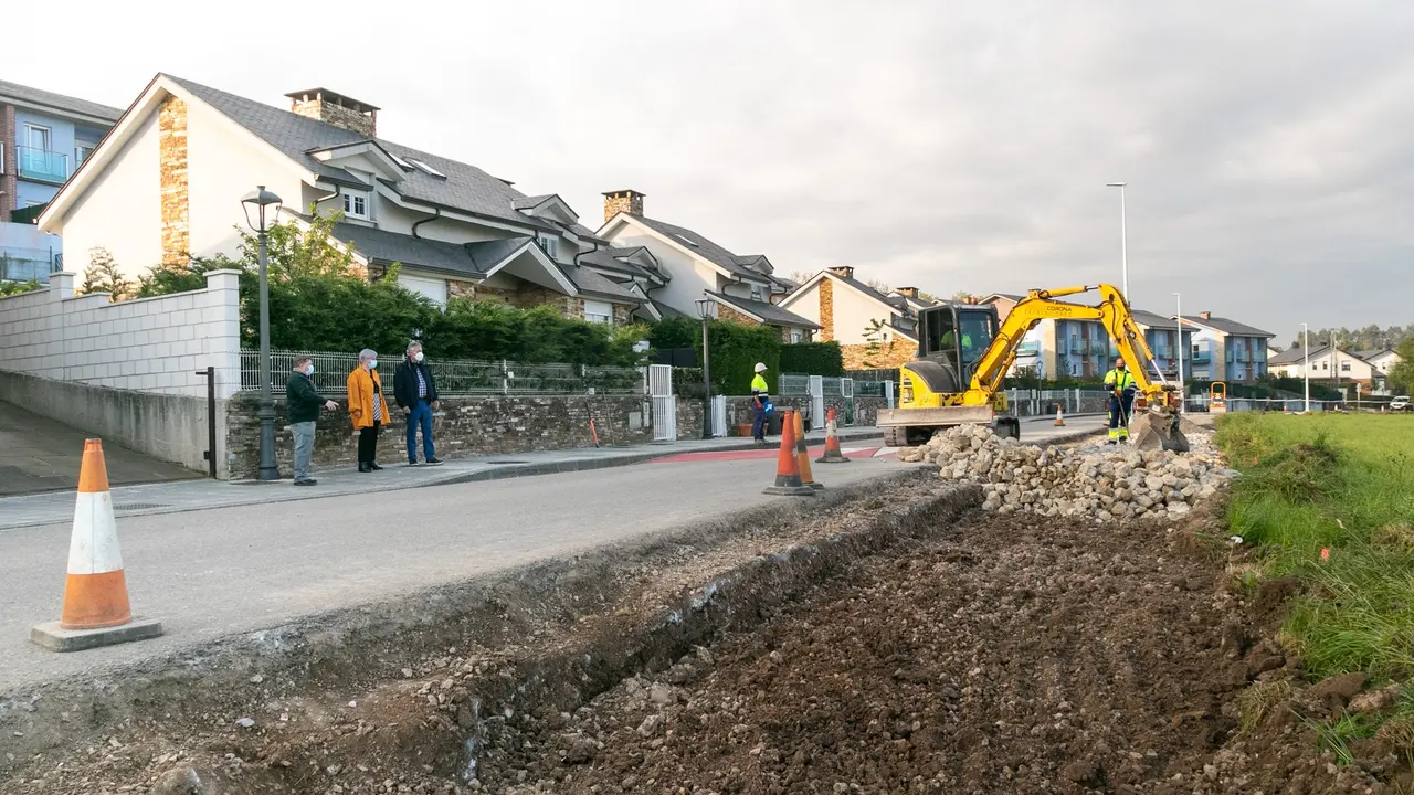 Obras del aparcamiento entre Polanco y Requejada
