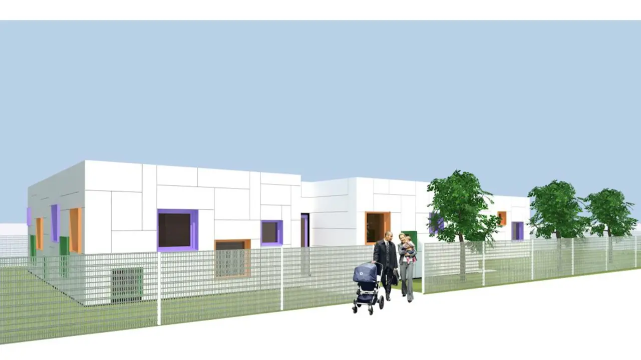 Representaci&oacute;n gr&aacute;fica de futuro edificio que albergar&aacute; el centro de educaci&oacute;n infantil de 0 a 2 a&ntilde;os