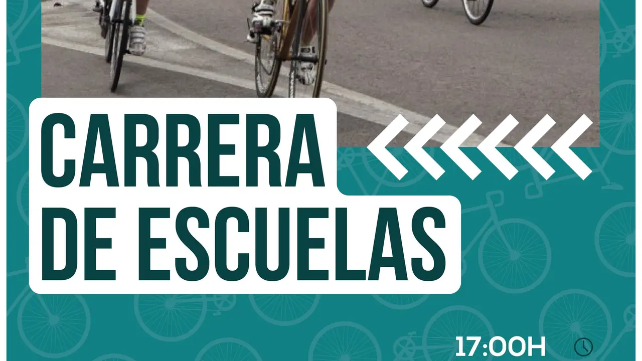 Cartel de la carrera de escuelas de ciclismo de Cantabria