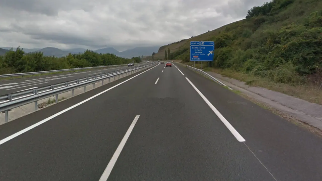 La A-67 a la altura del suceso | Foto- Google Maps