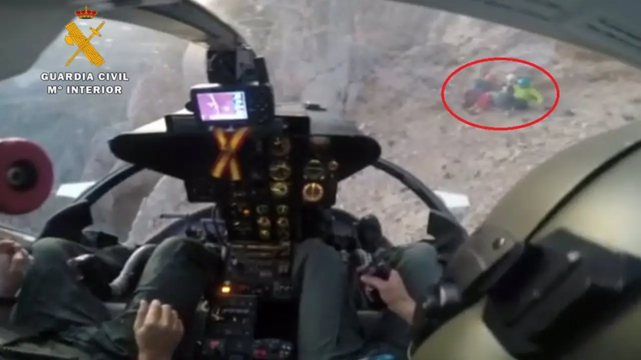 Rescate de los tres montañeros