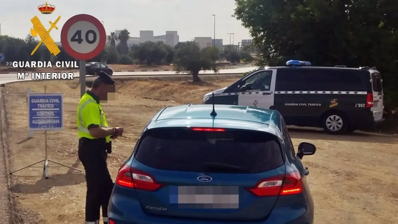 Control de alcoholemia de de la Guardia Civil