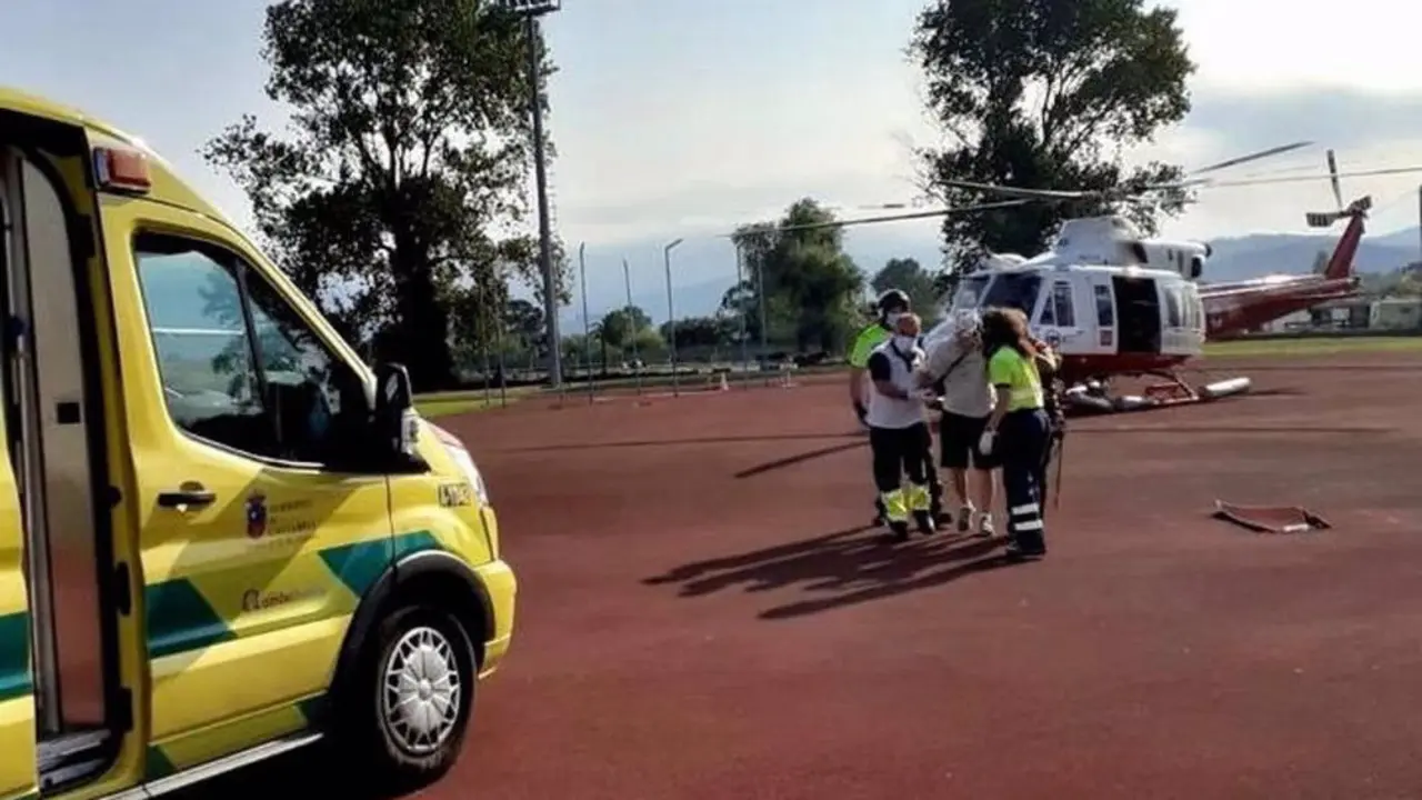 Rescate del senderista accidentado